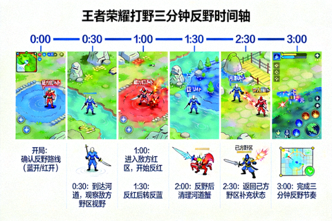 王者荣耀打野三分钟反野时间轴教学图